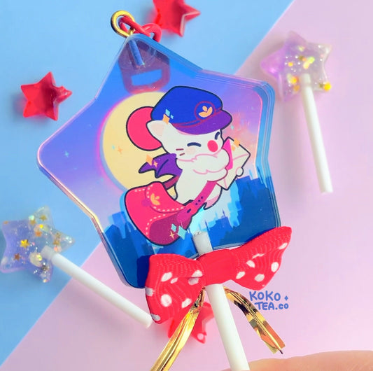 Delivery Moogle Lollipop (Holographic acrylic Keychain)