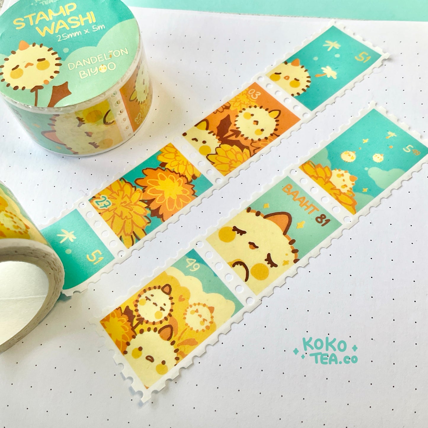 Dandelion Biyoo STAMP WASHI (5m)