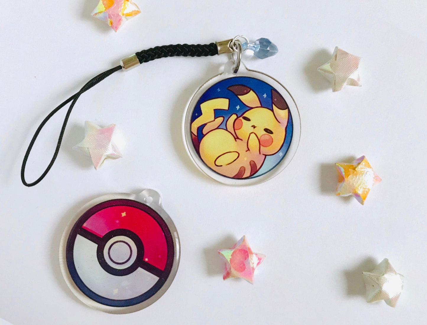 Pikachu in a pokeball keychain