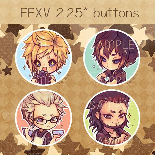 Chocobros FFXV 2.25" buttons