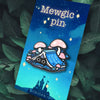 Mewgic! Book cat Enamel pin (blue)
