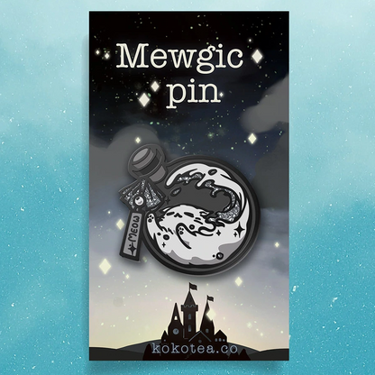 Mewgic! Bottled cat enamel pin (Classic)