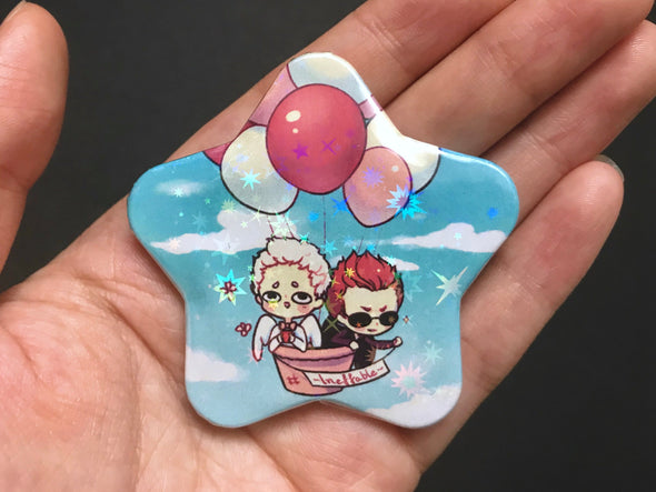 Good Omens 2.25 Holographic button