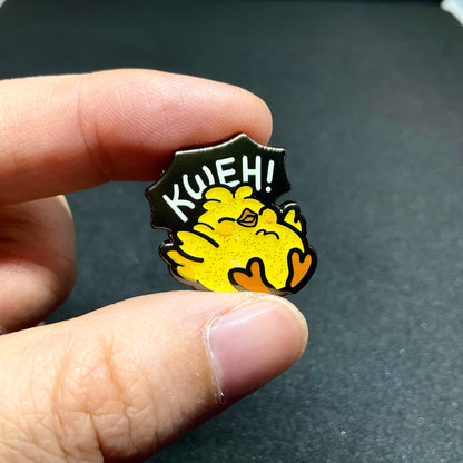 Mini fat chocobo 0.8" enamel pin